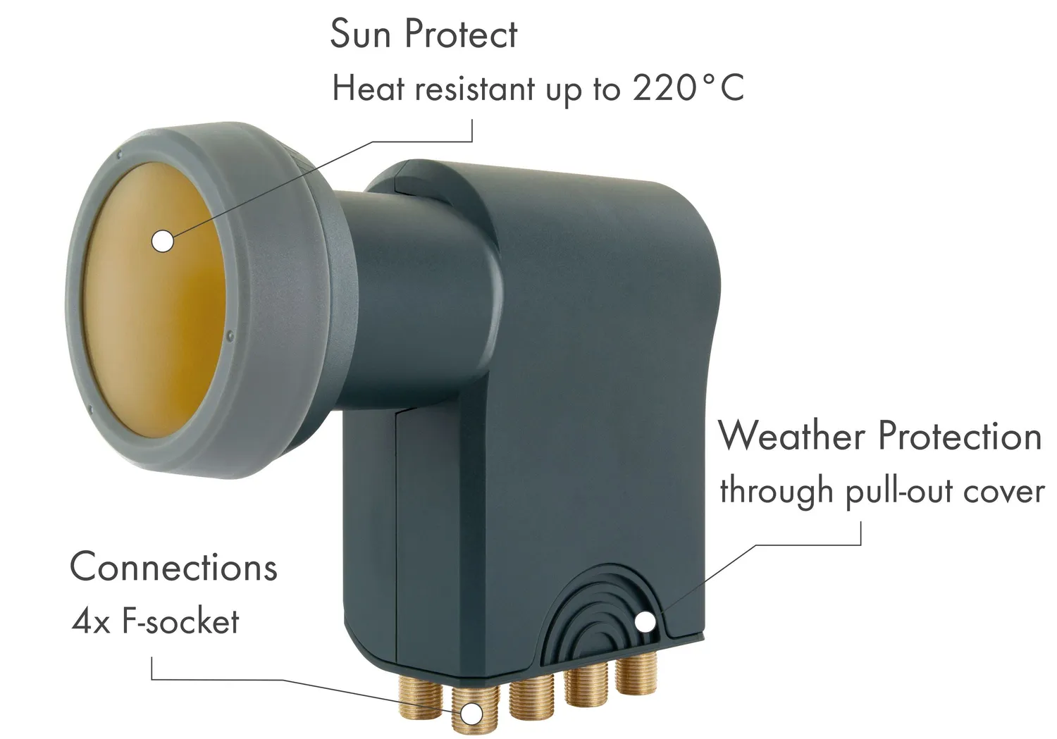 Schwaiger LNB Octo 8 Uscite Sun Protect Antracite