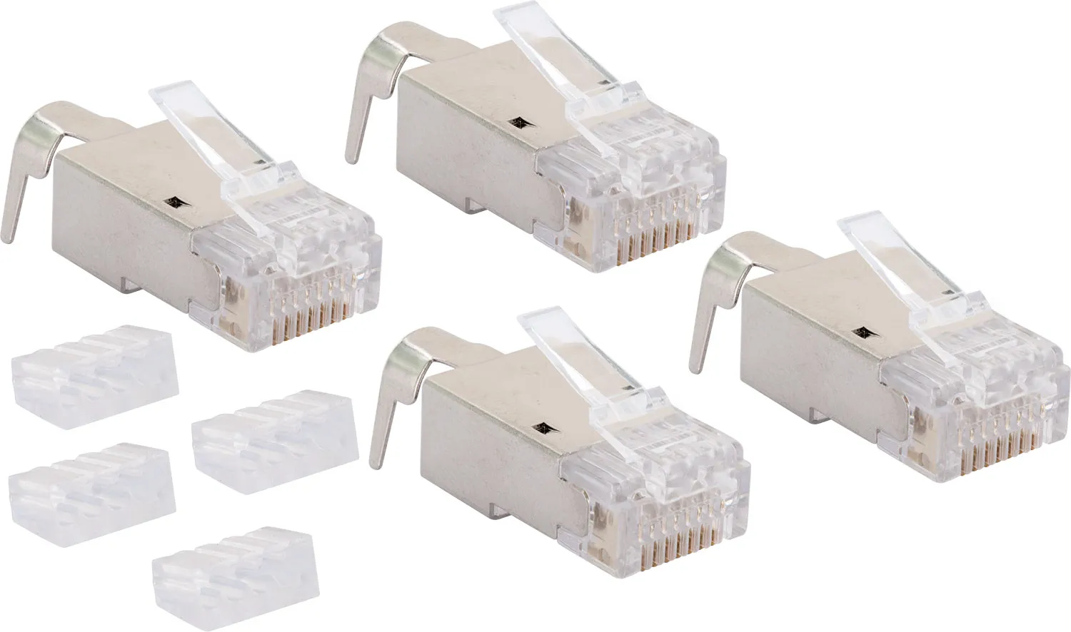 Schwaiger Connettori RJ45 Cat 6A Cat 7 schermati 2 pezzi