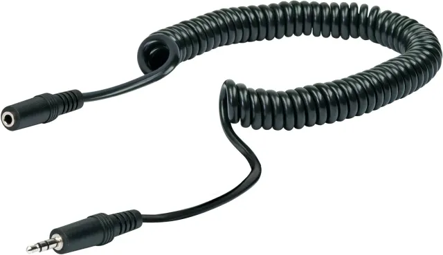 Schwaiger prolunga audio jack spirale 3 m nero