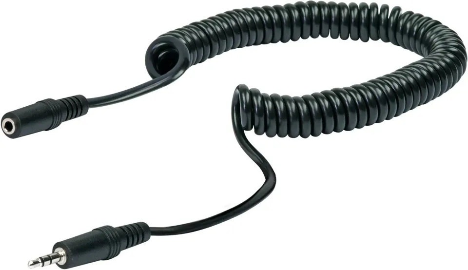 Schwaiger prolunga audio jack spirale 3 m nero