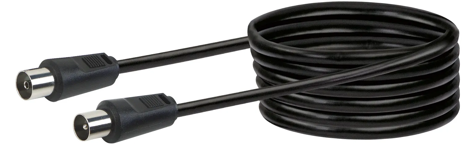 Schwaiger cavo antenna TV IEC 75 dB nero 3 m