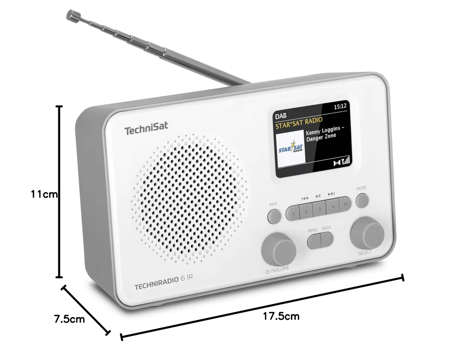 TechniSat TechniRadio 6 IR radio internet DAB+ grigio bianco