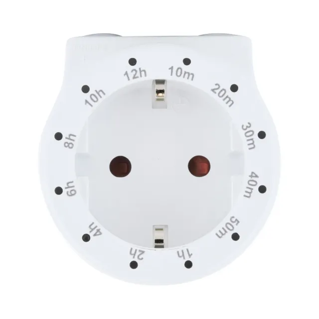 SCHWAIGER Presa intermedia con timer 230V bianca 3500W