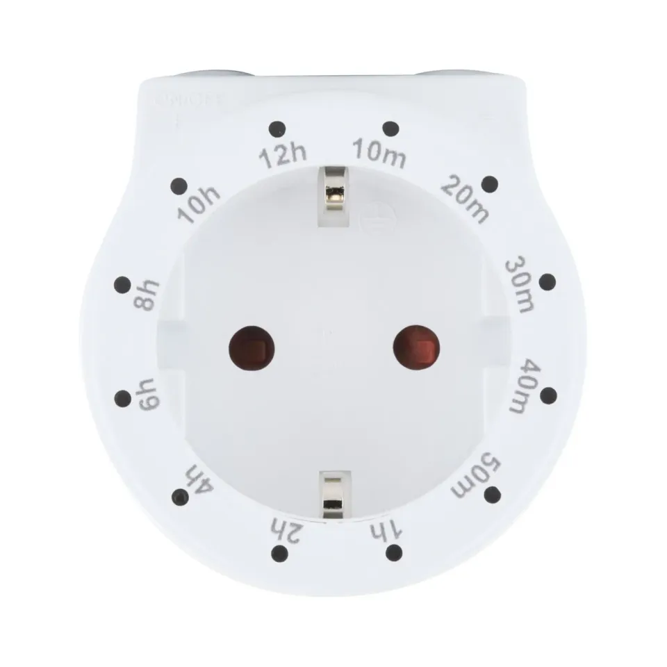 SCHWAIGER Presa intermedia con timer 230V bianca 3500W