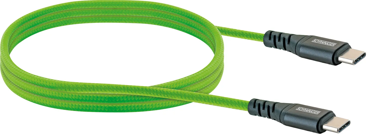 Schwaiger Cavo USB-C Nylon 1,2 m Ricarica e Sincronizzazione