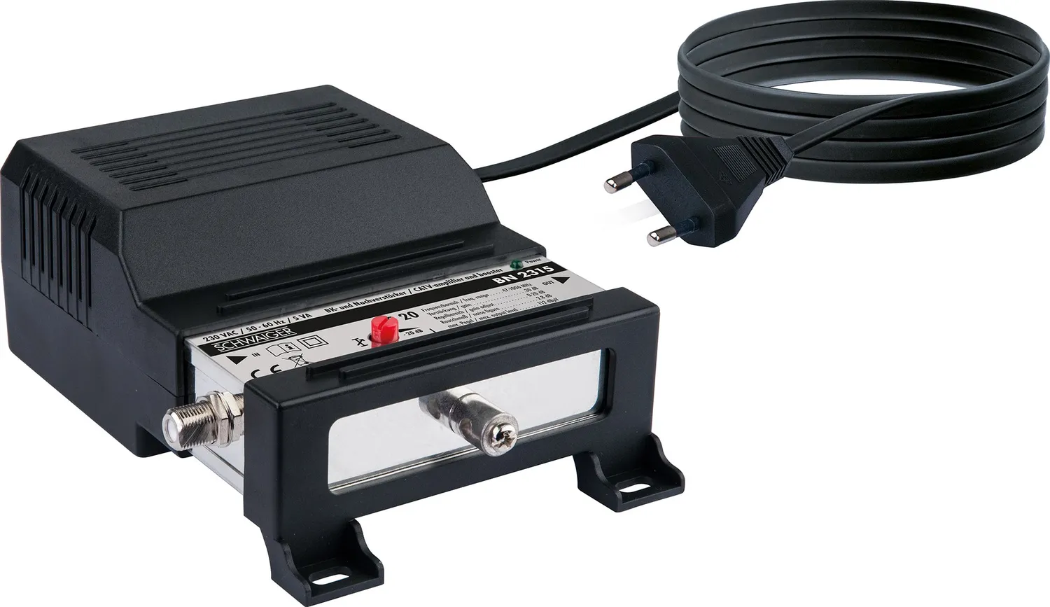 Schwaiger Amplificatore BK 30 dB cavo e antenna TV