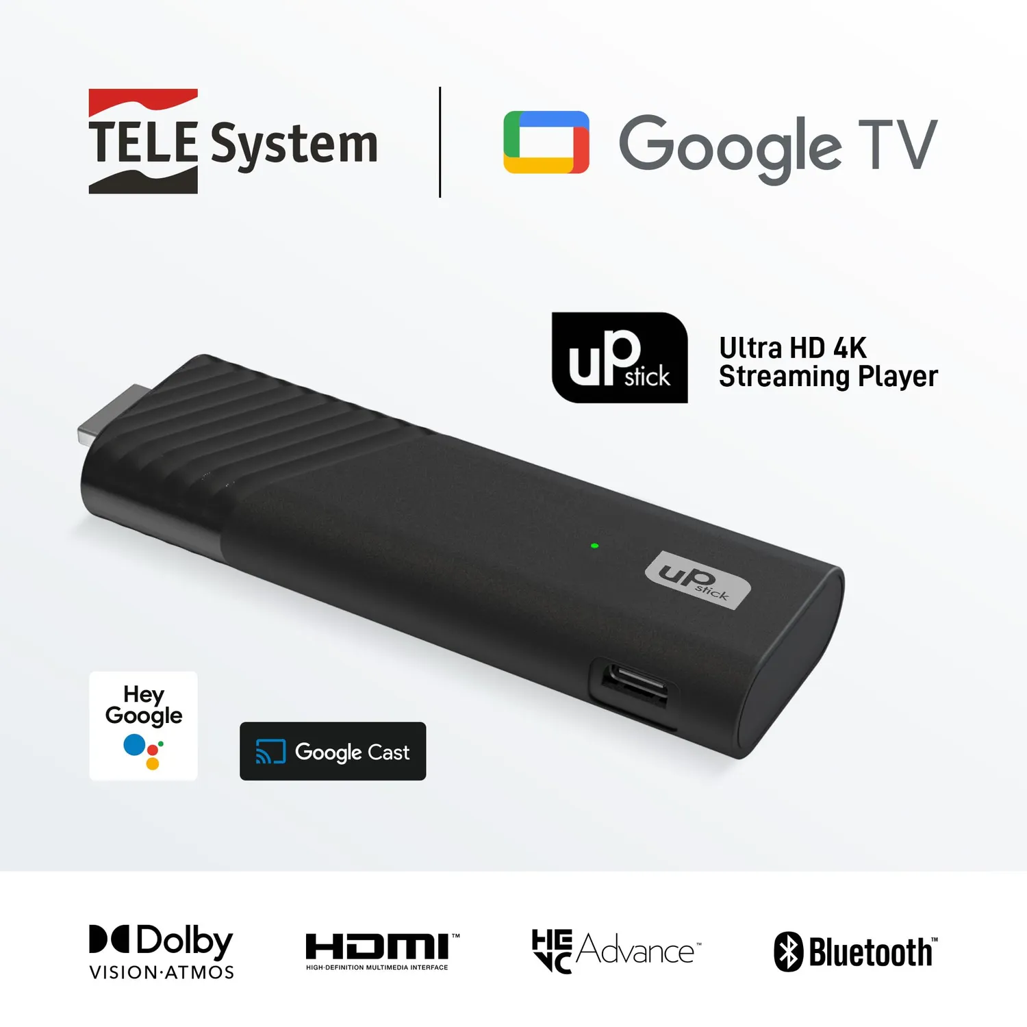 TELE System UP Stick Chiavetta Google TV 4K 32GB Dolby Vision