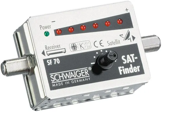 Schwaiger SAT Finder 6+1 LED argento per parabola