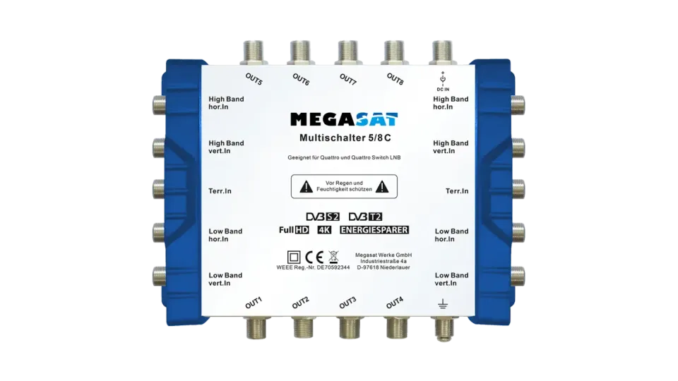 Megasat Multiswitch 5/8 C centralino 8 prese tv