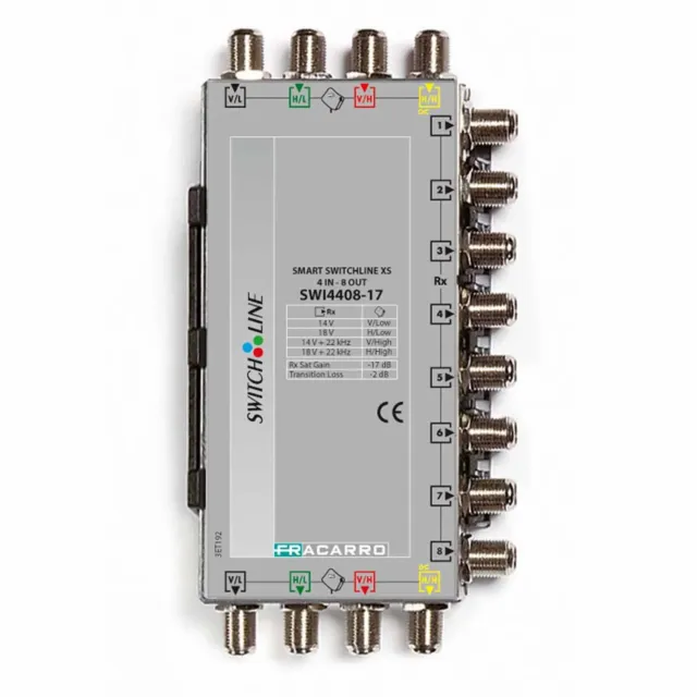 Fracarro SWI4408-17 multiswitch cascata 4 ingressi 8 uscite