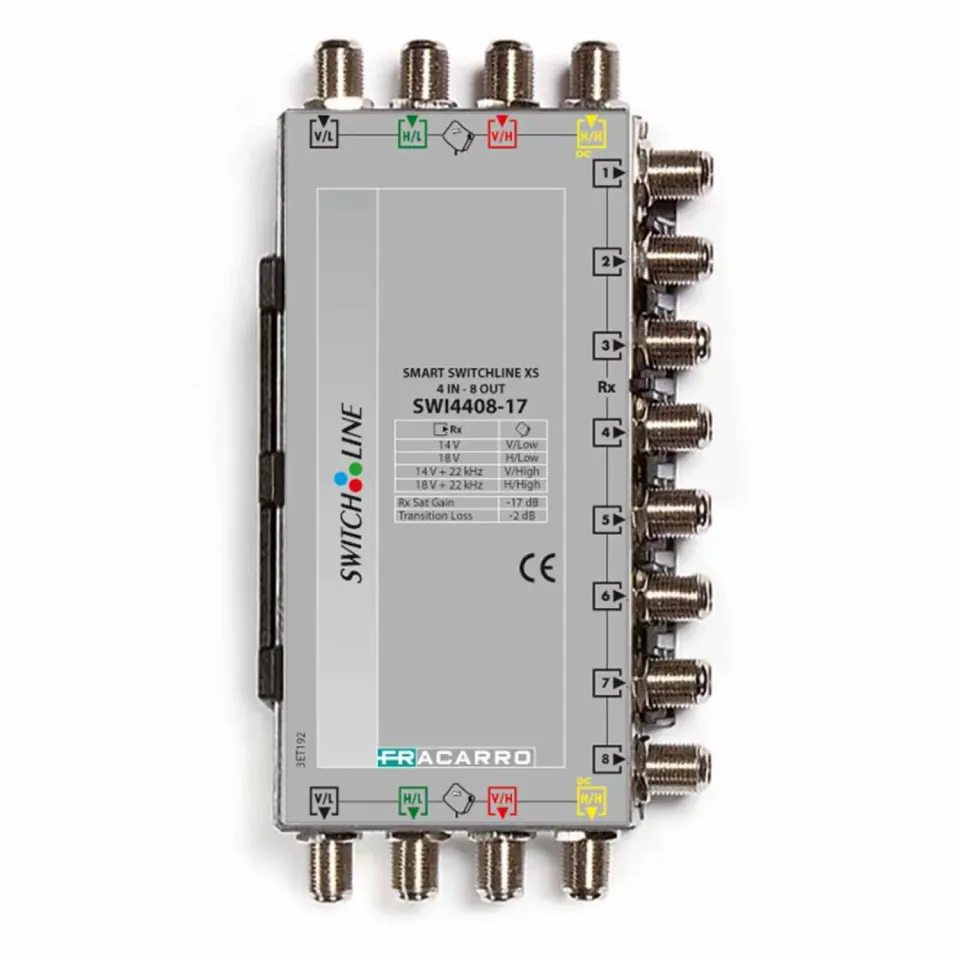 Fracarro SWI4408-17 multiswitch cascata 4 ingressi 8 uscite