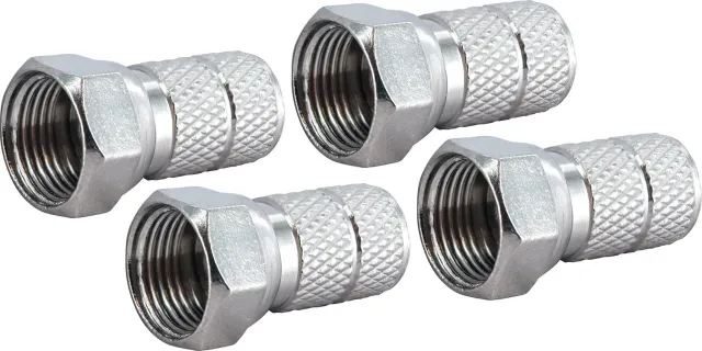SCHWAIGER Connettori F avvitare 8,2 mm set 4 pezzi