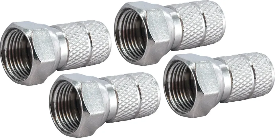 SCHWAIGER Connettori F avvitare 8,2 mm set 4 pezzi
