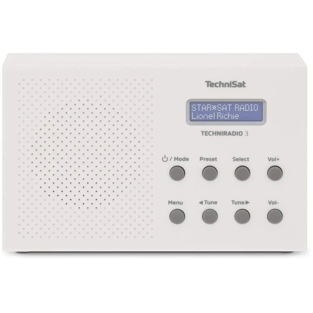 TechniSat TECHNIRADIO 3 Radio DAB+ Portatile Bianca Sveglia