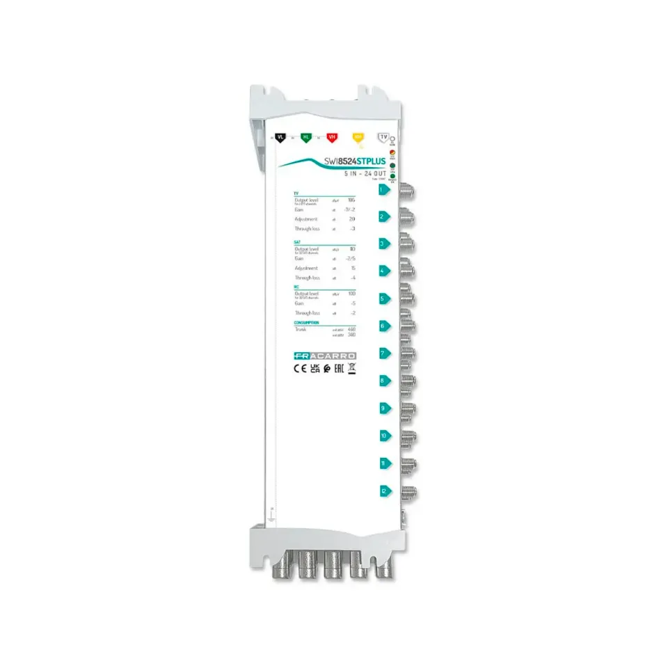 Fracarro SWI8524STPLUS multiswitch 5 ingressi 24 uscite