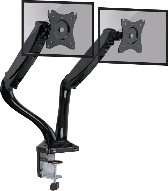 Schwaiger supporto scrivania doppio monitor 29" 6 kg nero