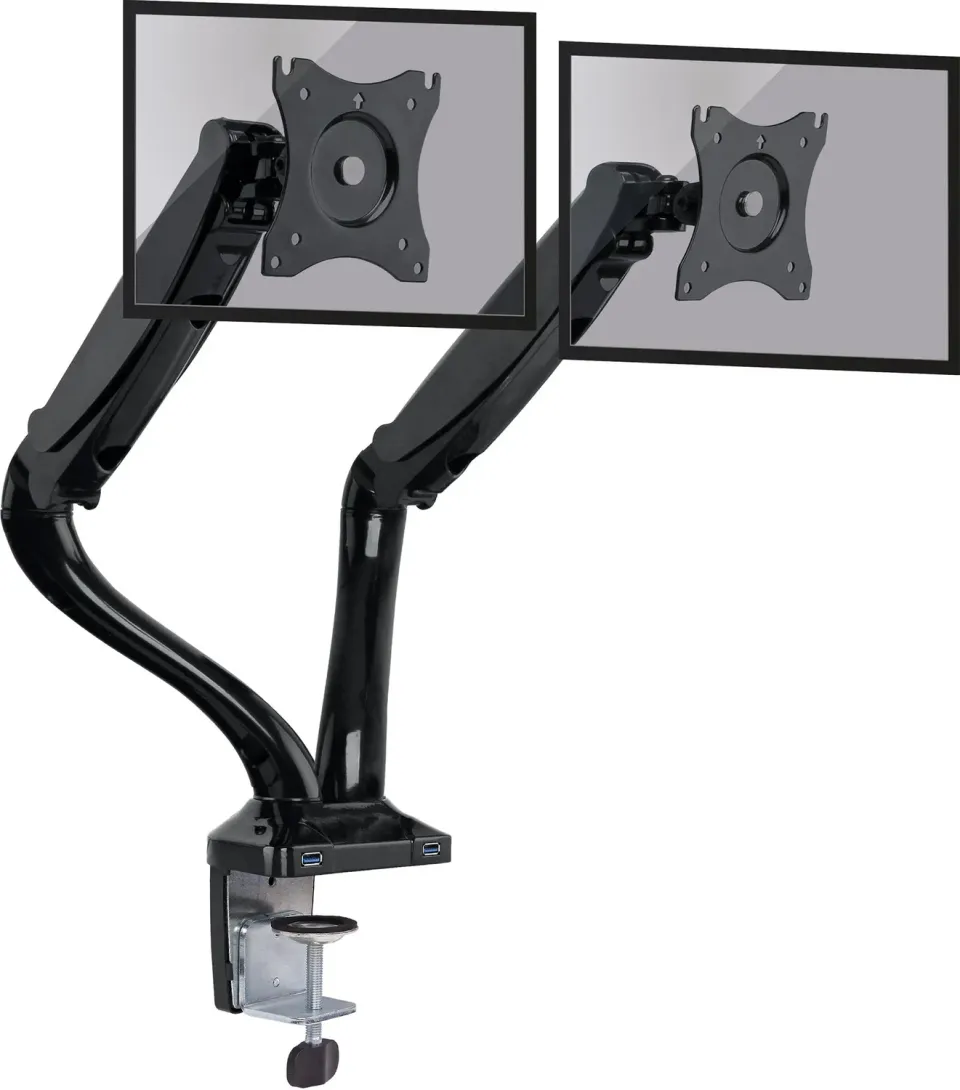 Schwaiger supporto scrivania doppio monitor 29" 6 kg nero