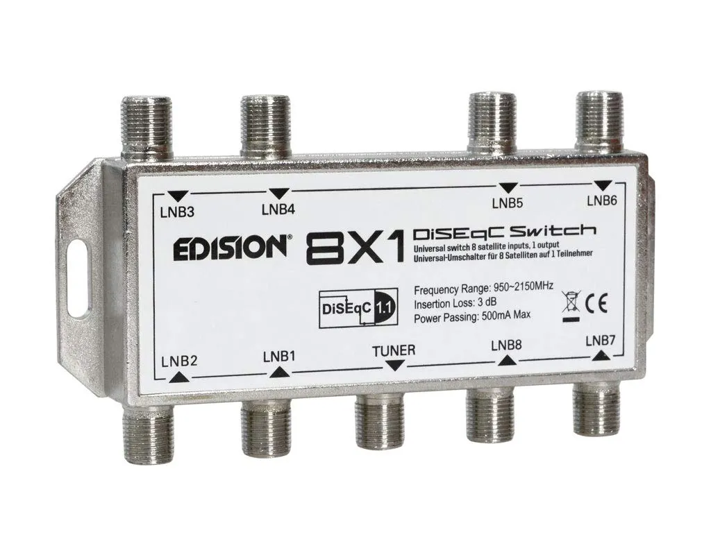 Edision Diseqc 8x1 switch satellitare 8 ingressi DiSEqC