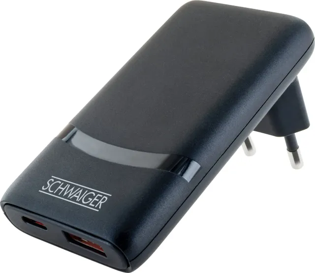 Schwaiger Caricatore Rapido 35W USB-C USB-A Ultra Piatto