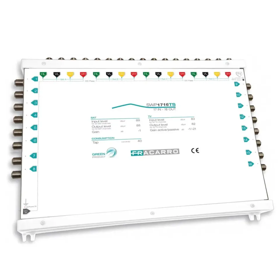 Fracarro SWP1716TS multiswitch 17 ingressi 16 uscite