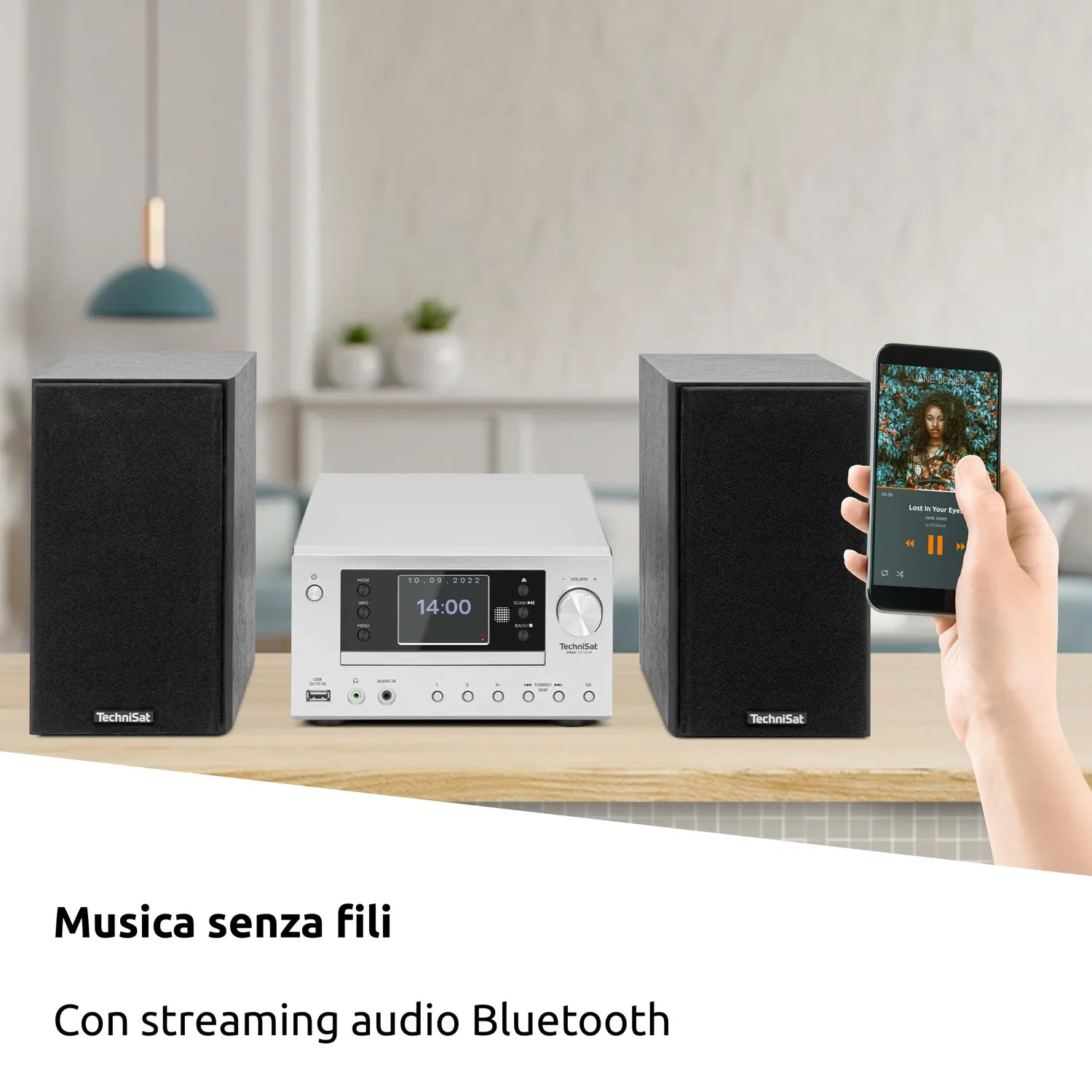 TechniSat Viola 710 CD IR Micro Hi-Fi Stereo DAB+ Argento