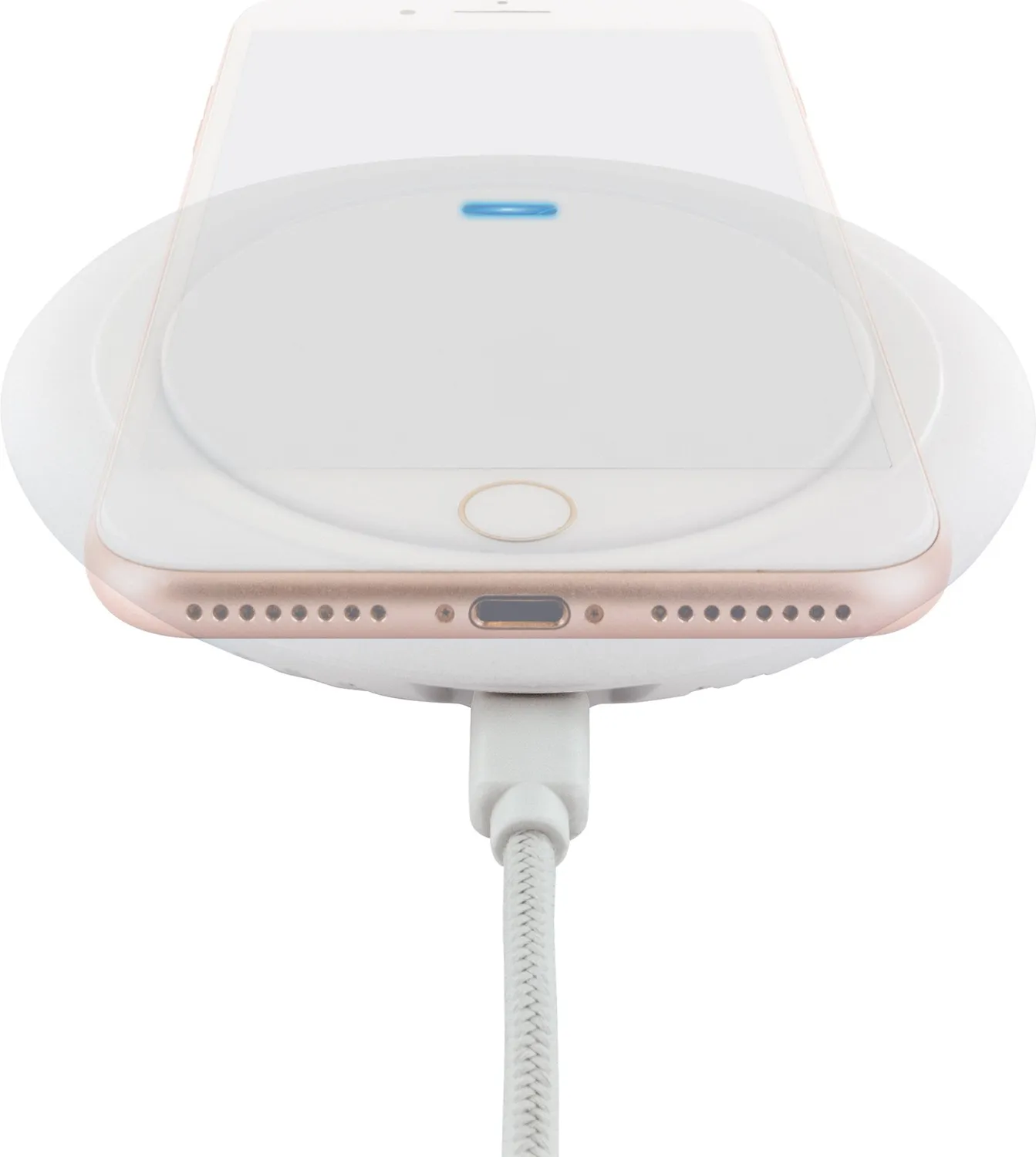 Schwaiger Caricatore Wireless Qi 10W bianco con cavo