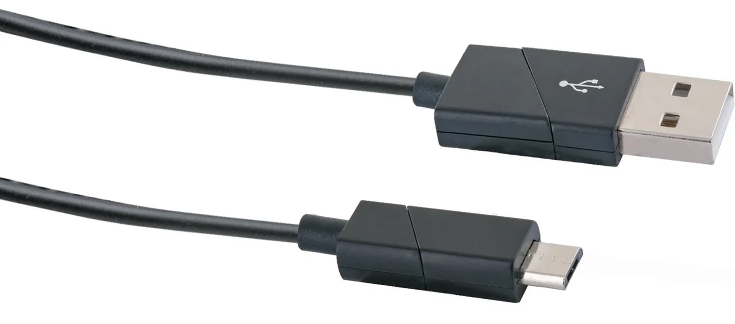 SCHWAIGER Micro USB cavo ricarica snodabile 1,2m nero