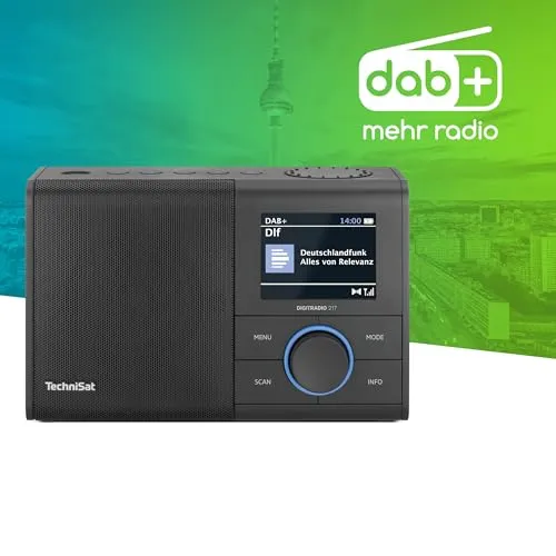 TechniSat DIGITRADIO 217 radio portatile DAB+ nera