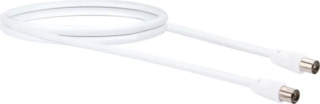 SCHWAIGER Cavo antenna TV 90 dB bianco 1,5 m