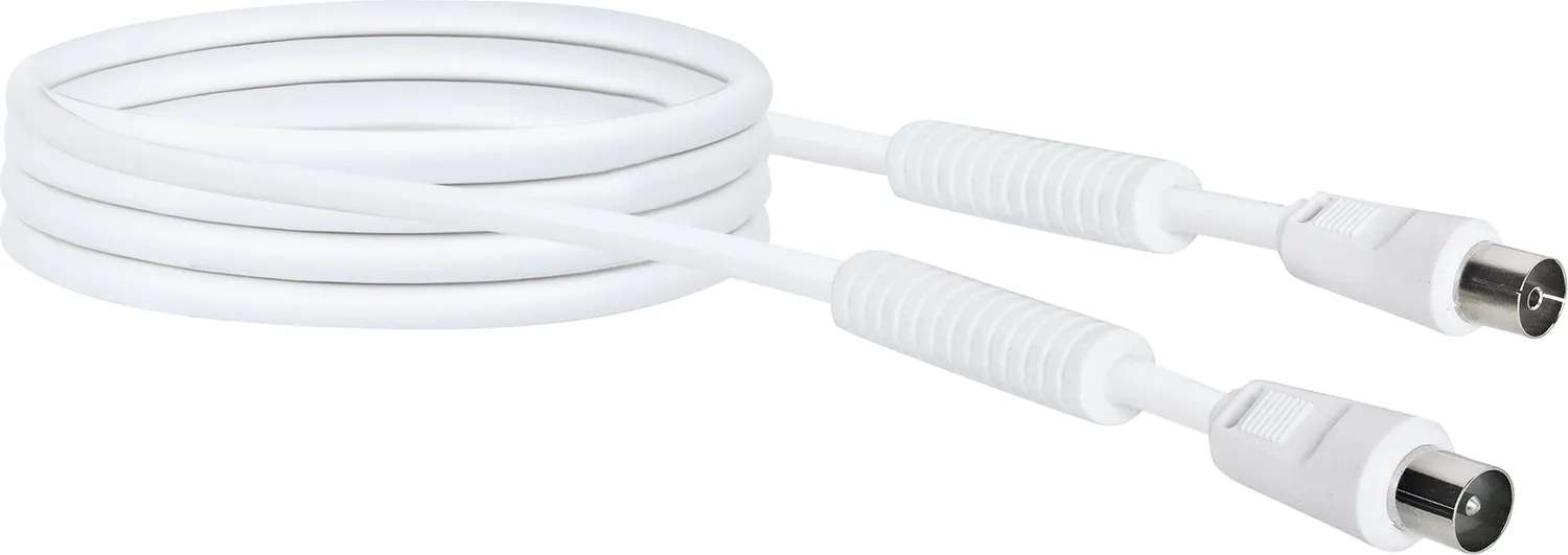 Schwaiger cavo antenna TV 90 dB bianco 1,5 m