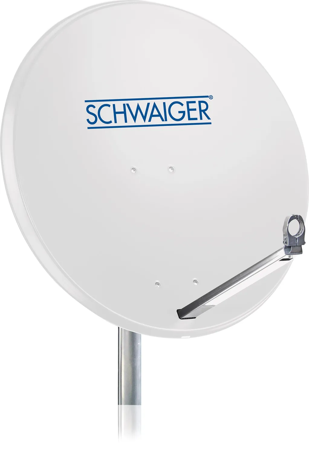 SCHWAIGER Kit Parabola Satellitare 80 cm + LNB Quad 4 Utenti
