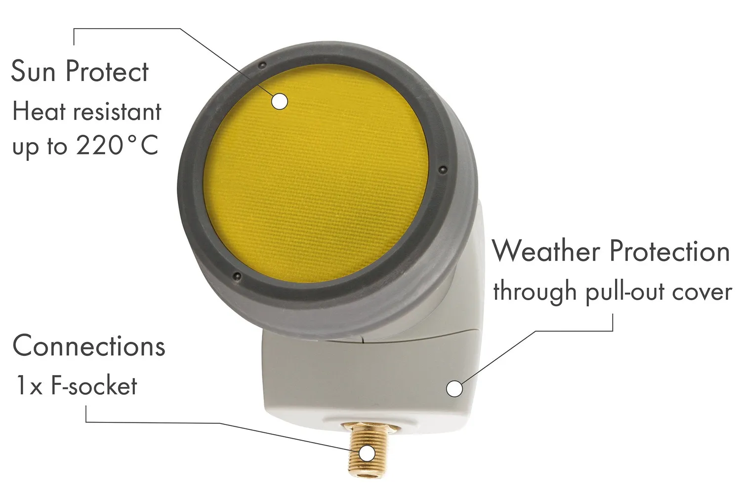 Schwaiger Sun Protect LNB Single 1 utente grigio