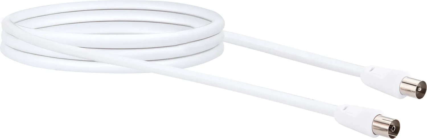 SCHWAIGER Cavo antenna TV 90 dB bianco 1,5 m