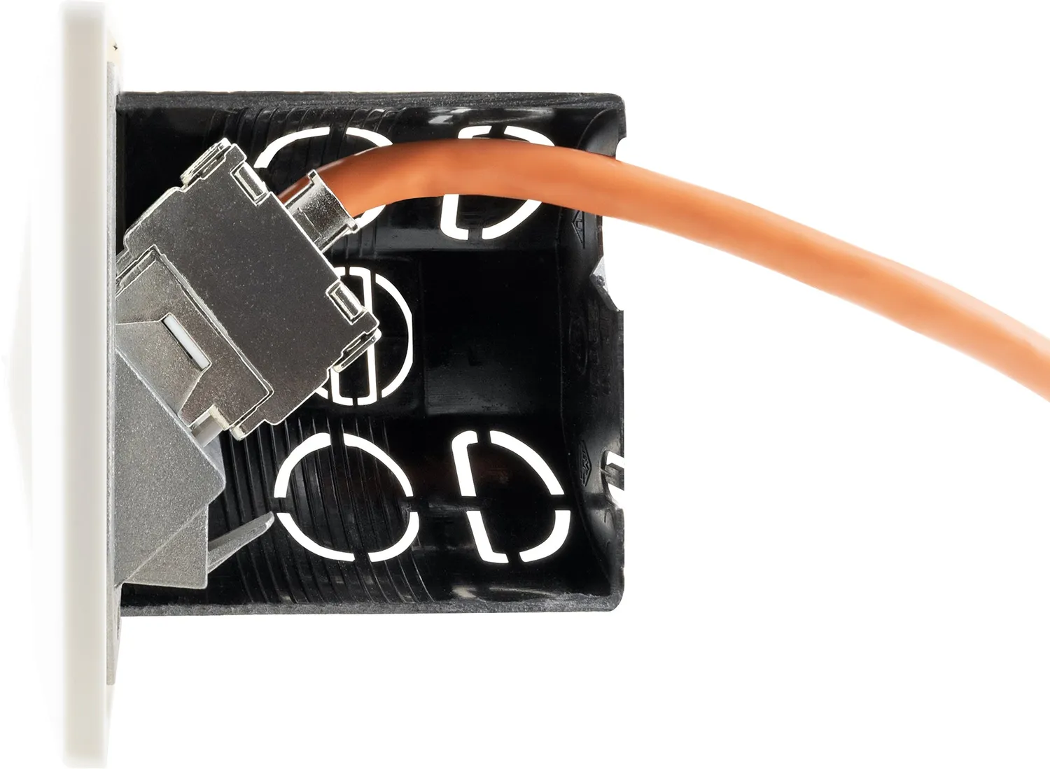 Schwaiger Keystone scatola presa rete 2 moduli bianca
