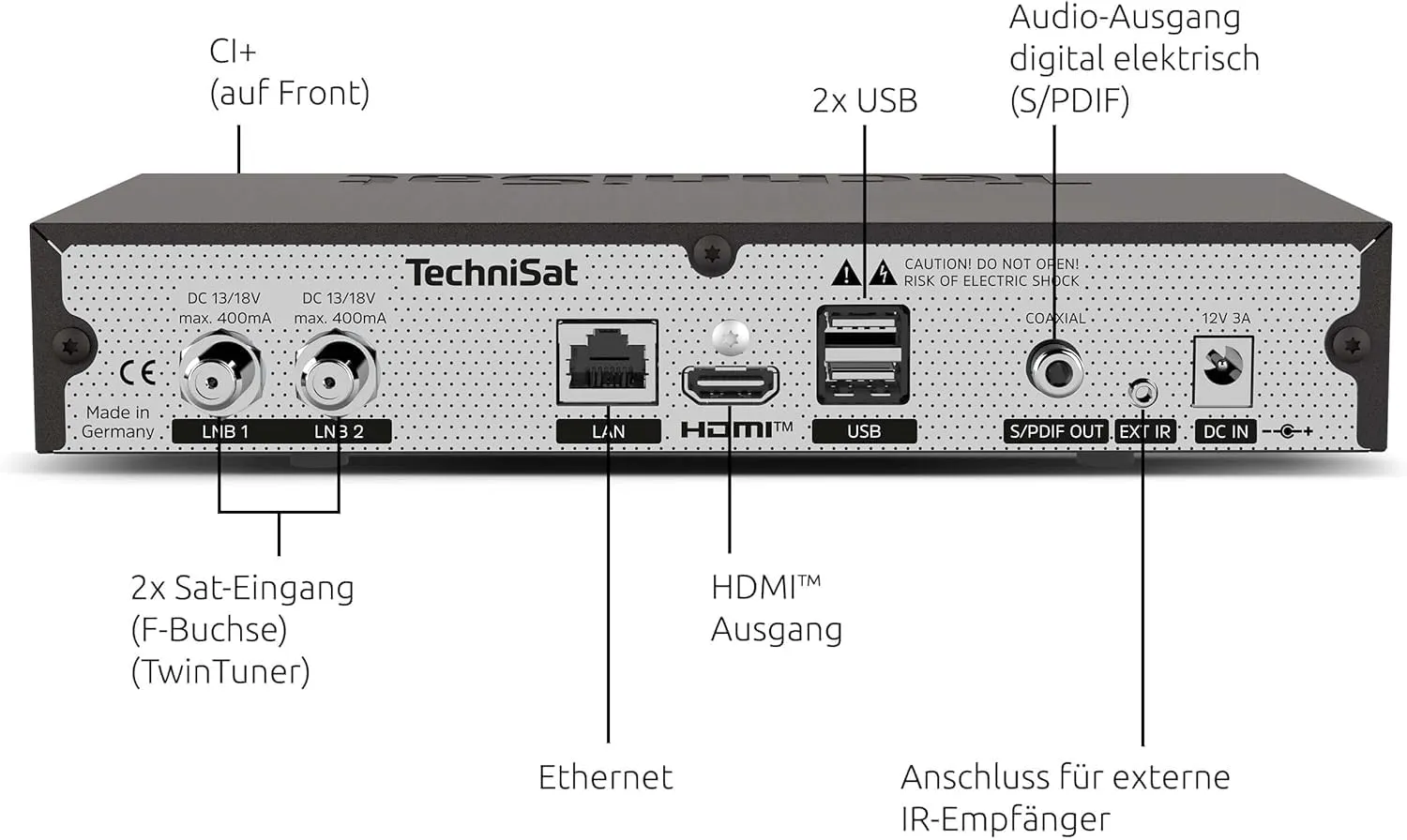 TechniSat Digit Isio S4 ricevitore satellitare Twin nero