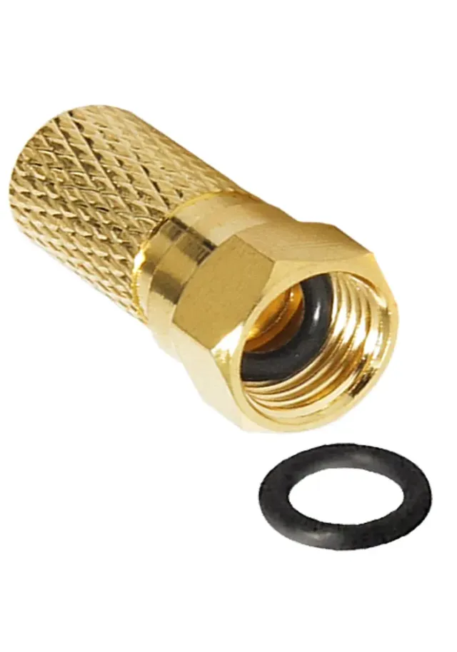GigaBlue connettori F 7mm dorati 10 pezzi con guarnizione