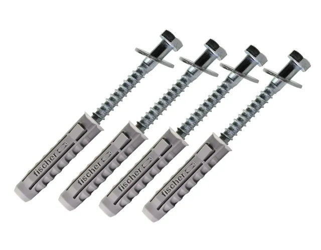 Schwaiger set viti tasselli Fischer 8x80 mm staffa parete