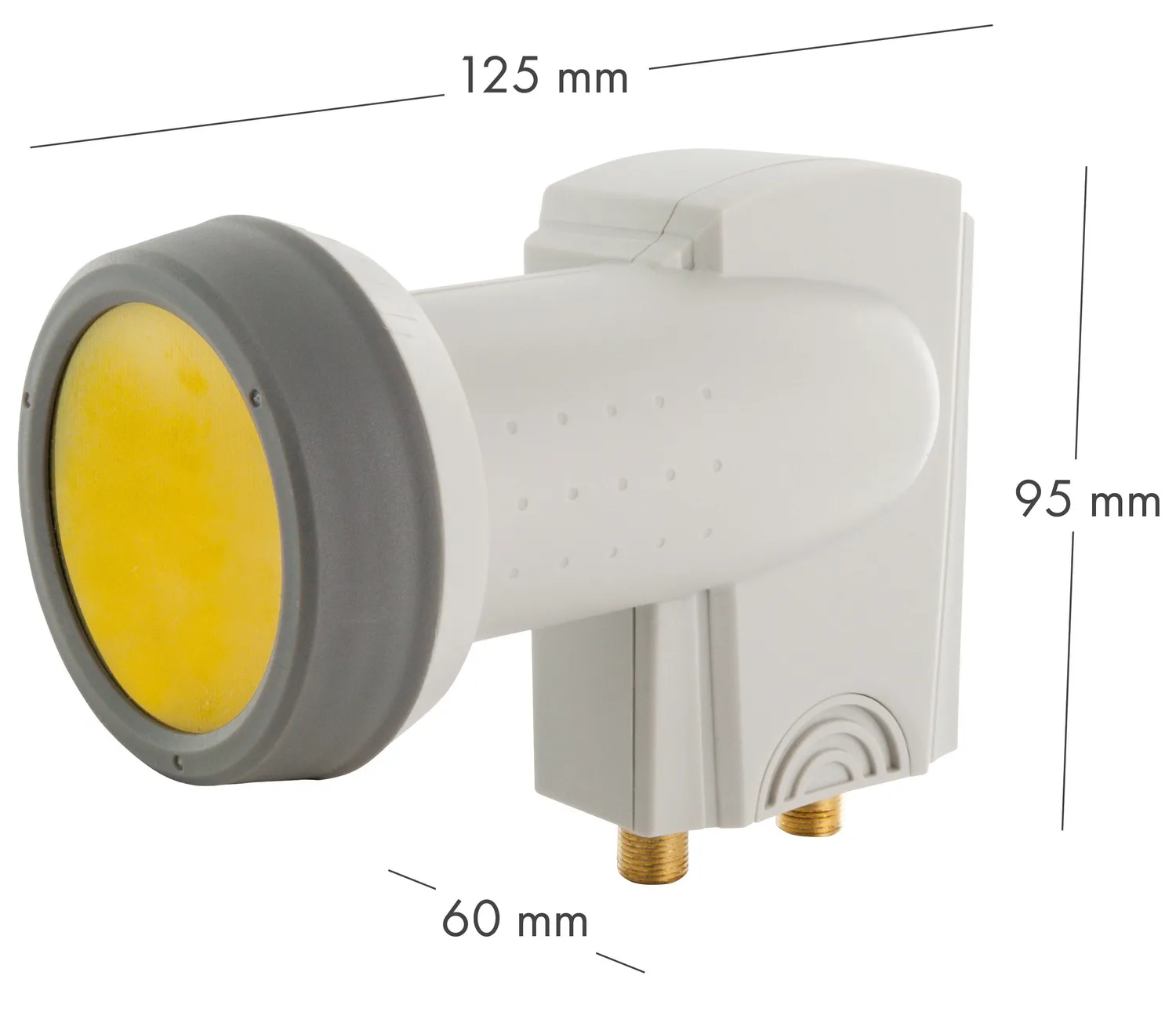 Schwaiger Sun Protect LNB Twin 2 Utenze Grigio Chiaro