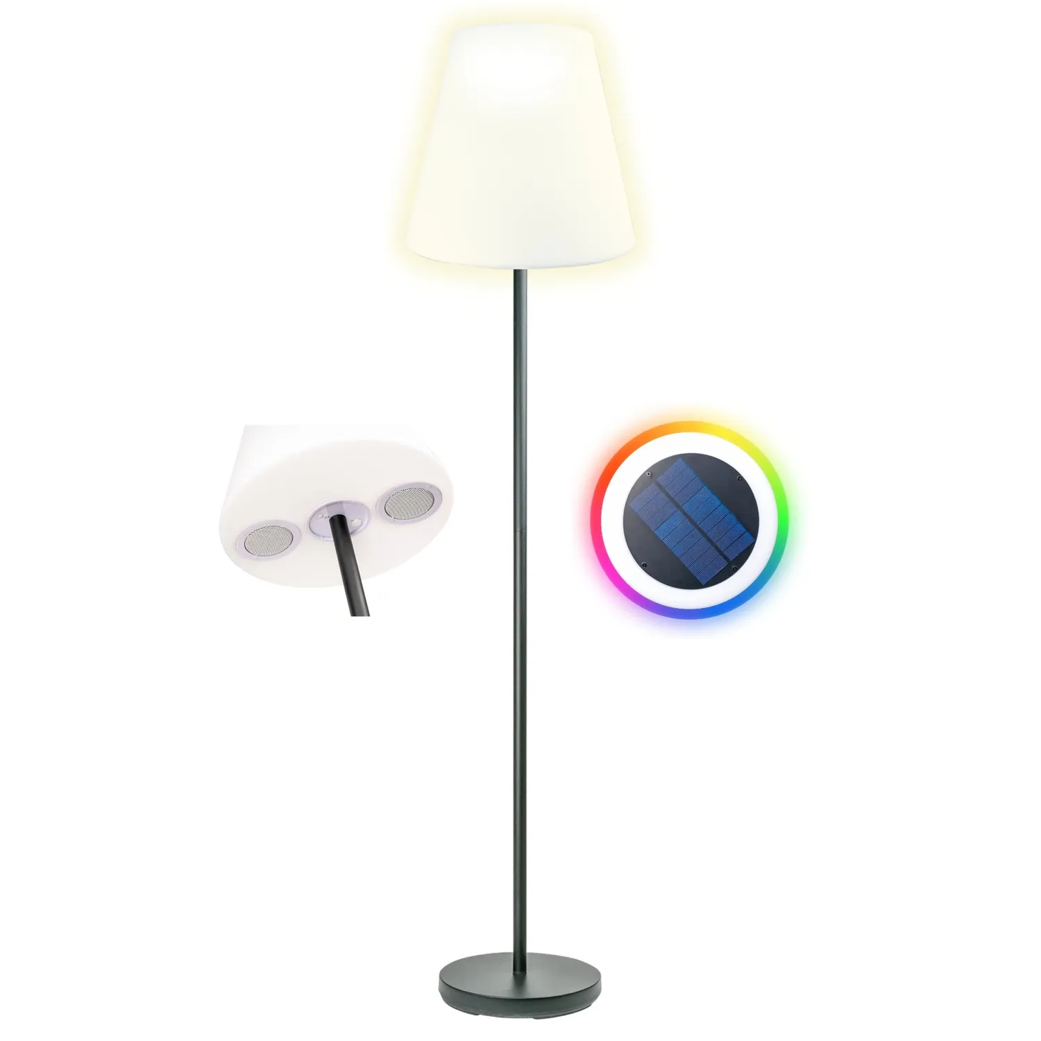 Schwaiger RGB LED lampada solare Bluetooth con telecomando