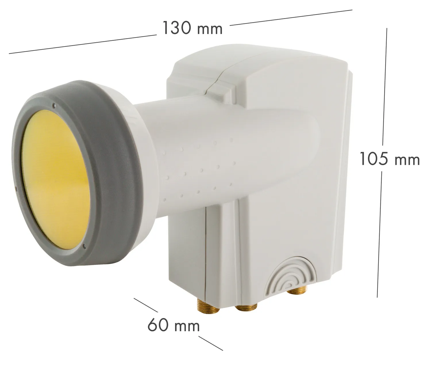 Schwaiger parabola offset alluminio 75 cm set Quad LNB