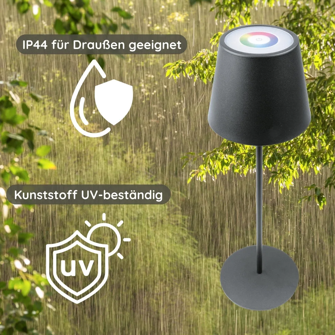 Schwaiger Lampada da Tavolo LED RGB Touch Antracite