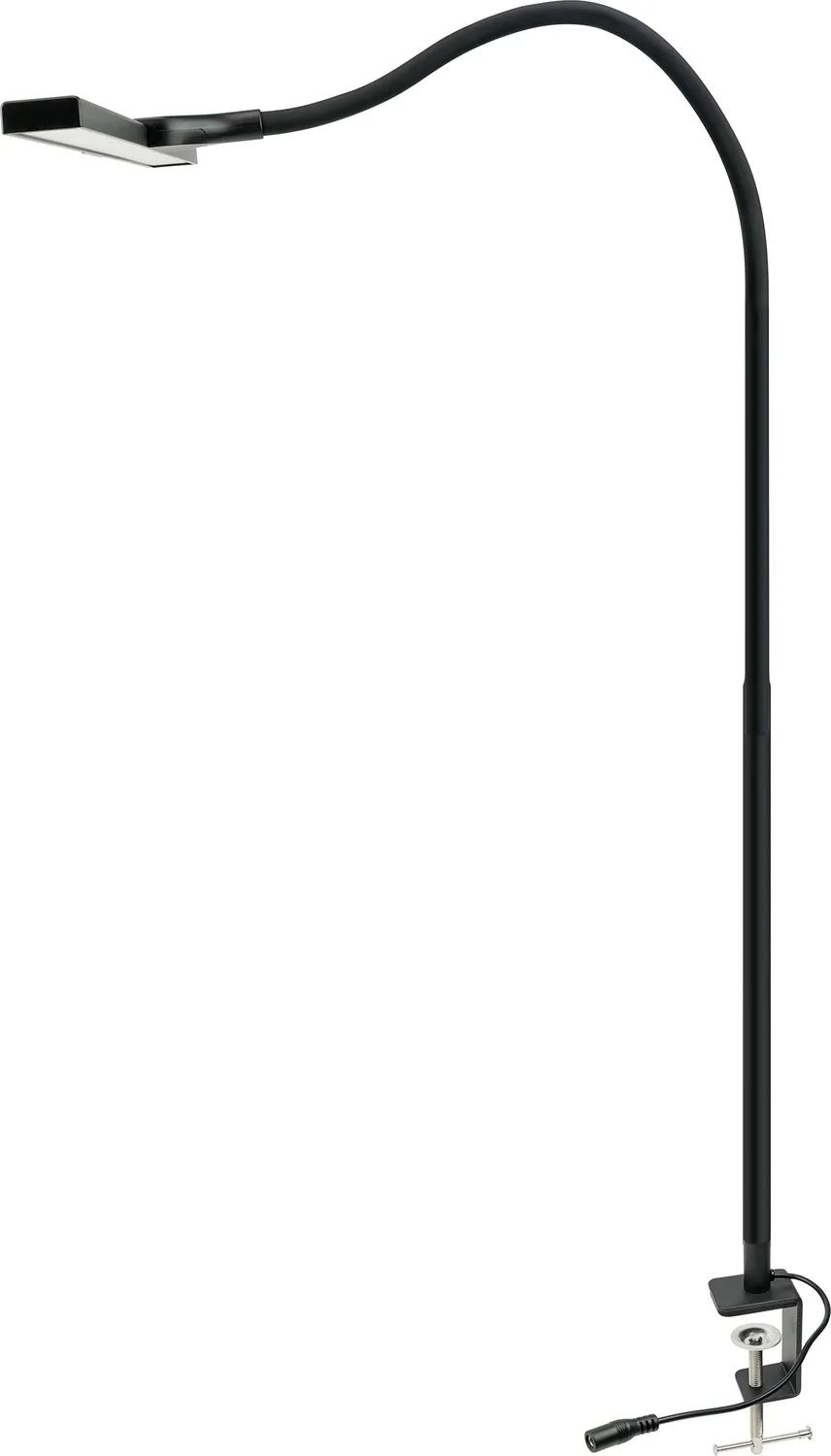 Schwaiger Lampada da Scrivania LED Collo Flessibile Nera USB 3 Luci