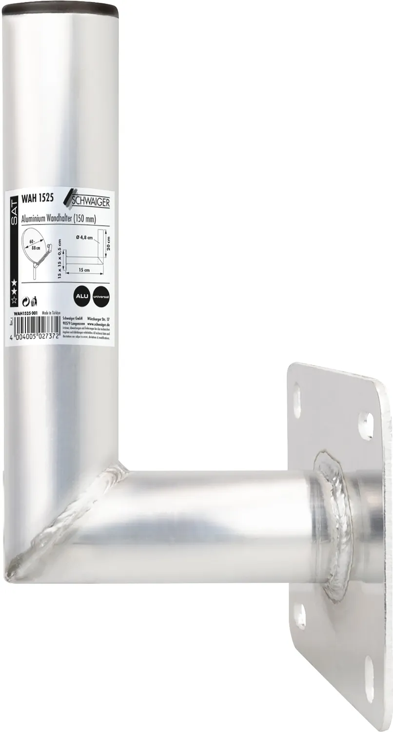 Schwaiger supporto parete antenna alluminio 150 mm