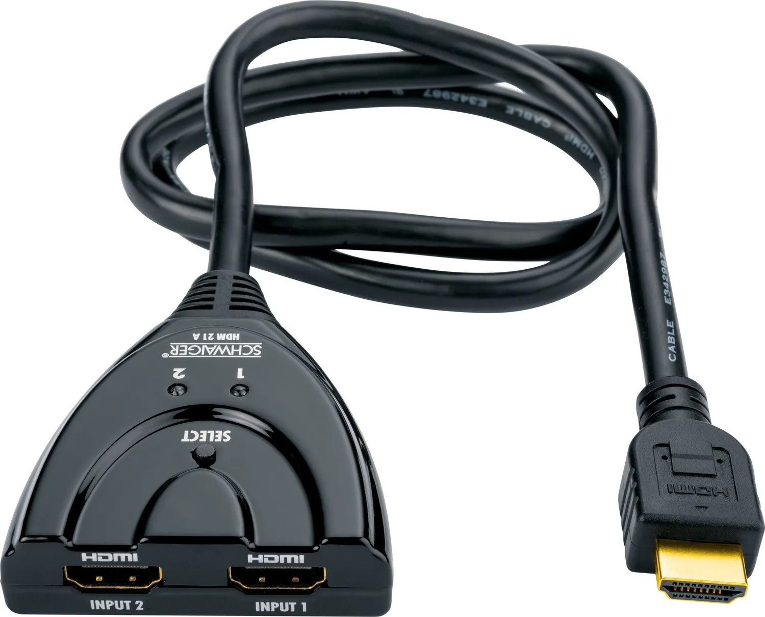 Schwaiger switch HDMI 2 ingressi automatico con cavo