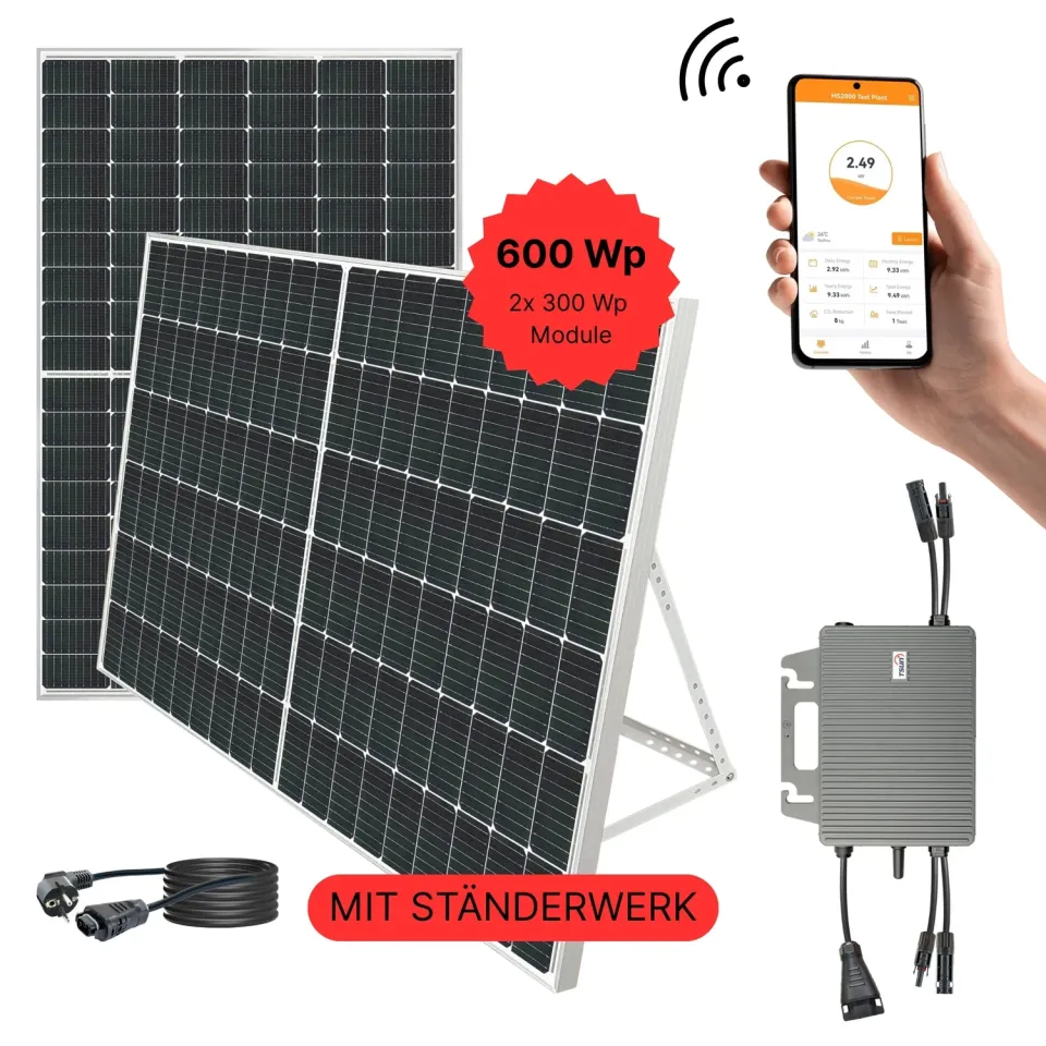 Schwaiger SOKW0600 balcone fotovoltaico 600W 2 pannelli