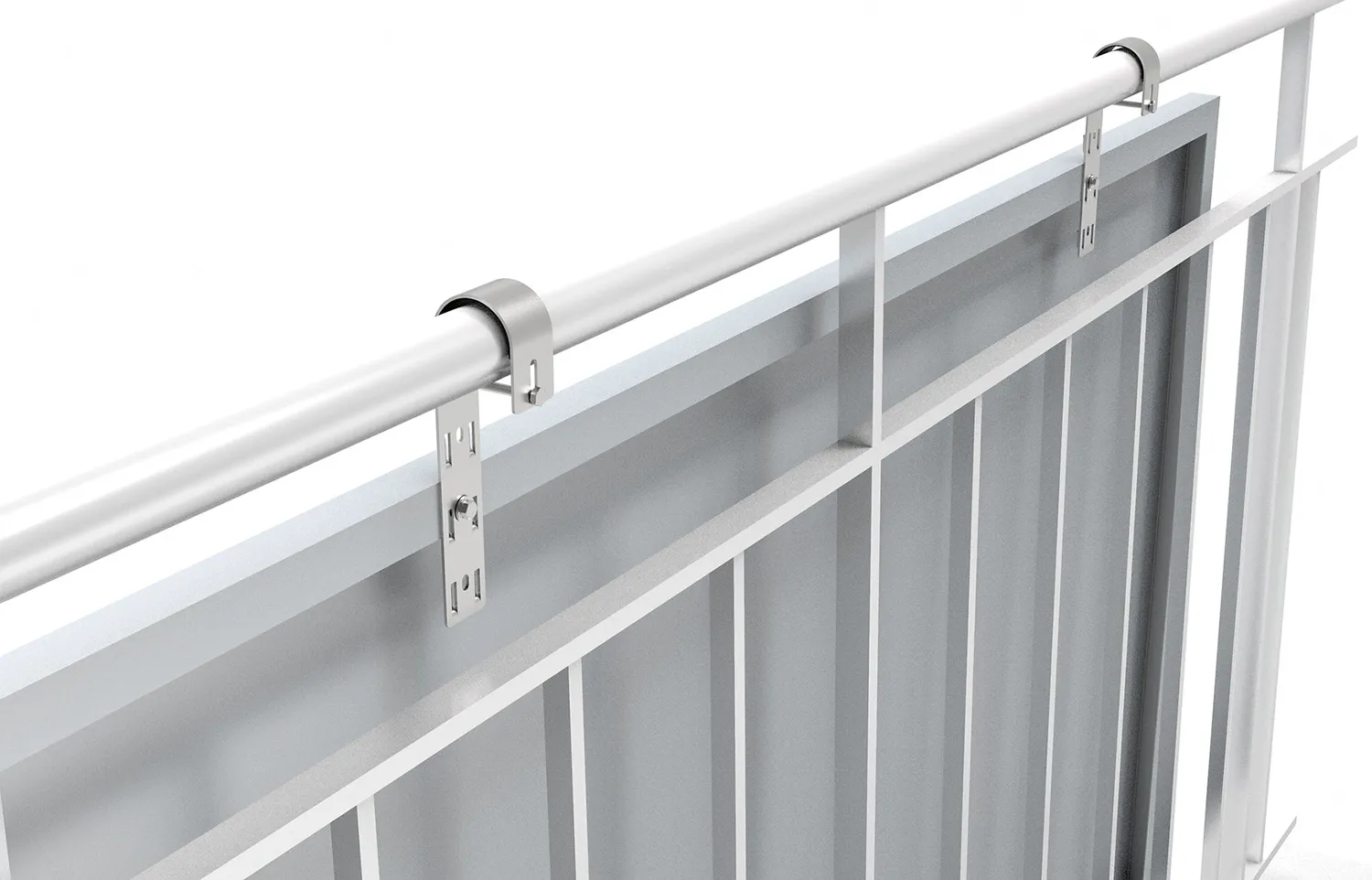 Schwaiger SOGM0200 staffa ringhiera pannello solare argento 30 kg