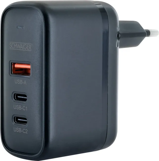 Schwaiger caricatore USB-C USB-A 35W doppio attacco rapido