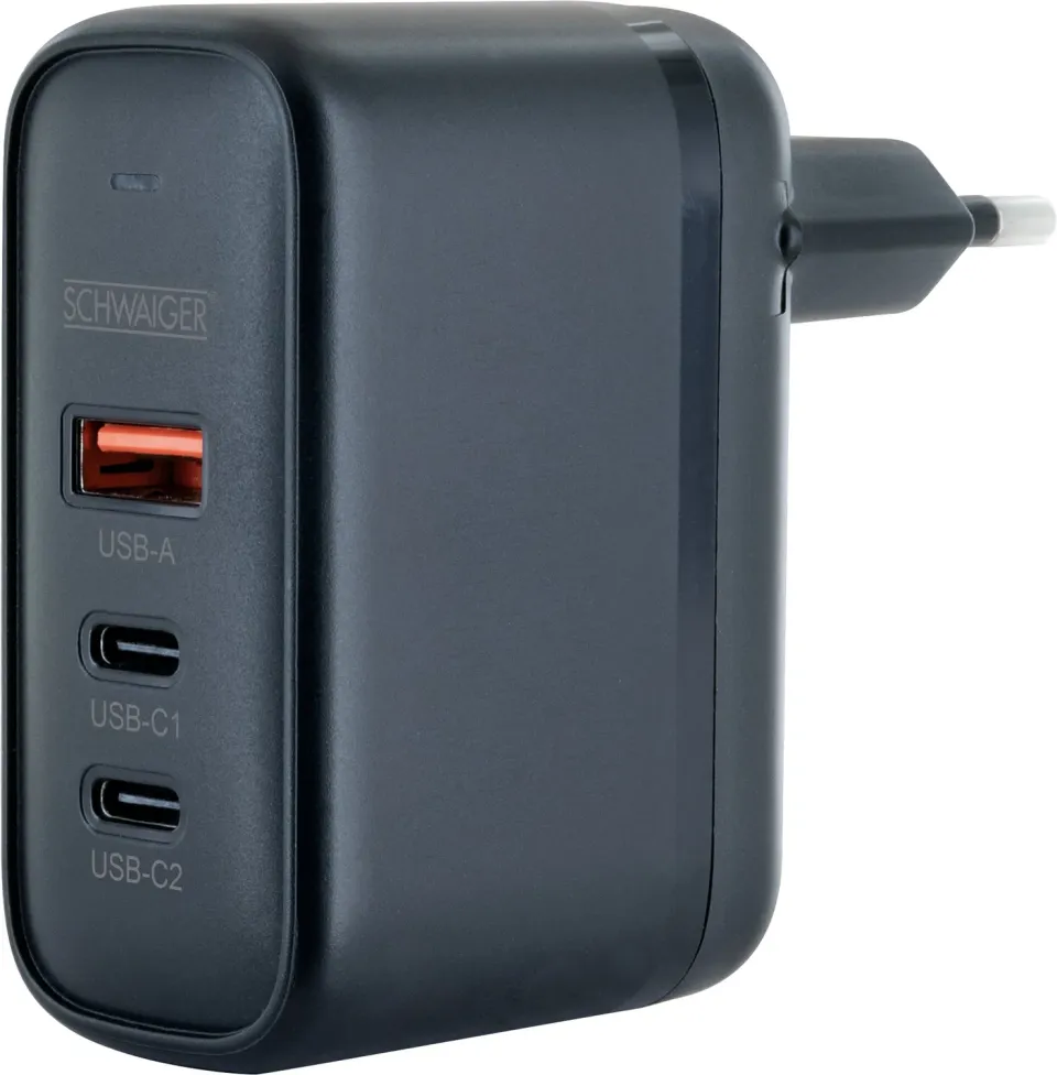 Schwaiger caricatore USB-C USB-A 35W doppio attacco rapido