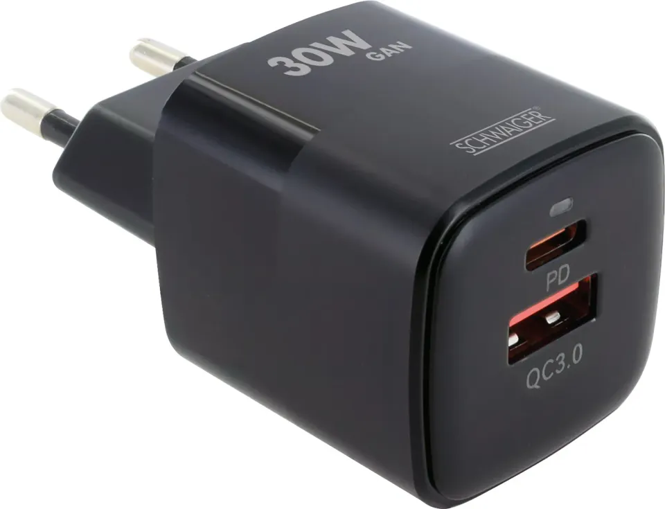 Schwaiger Caricabatterie USB 30W ricarica rapida