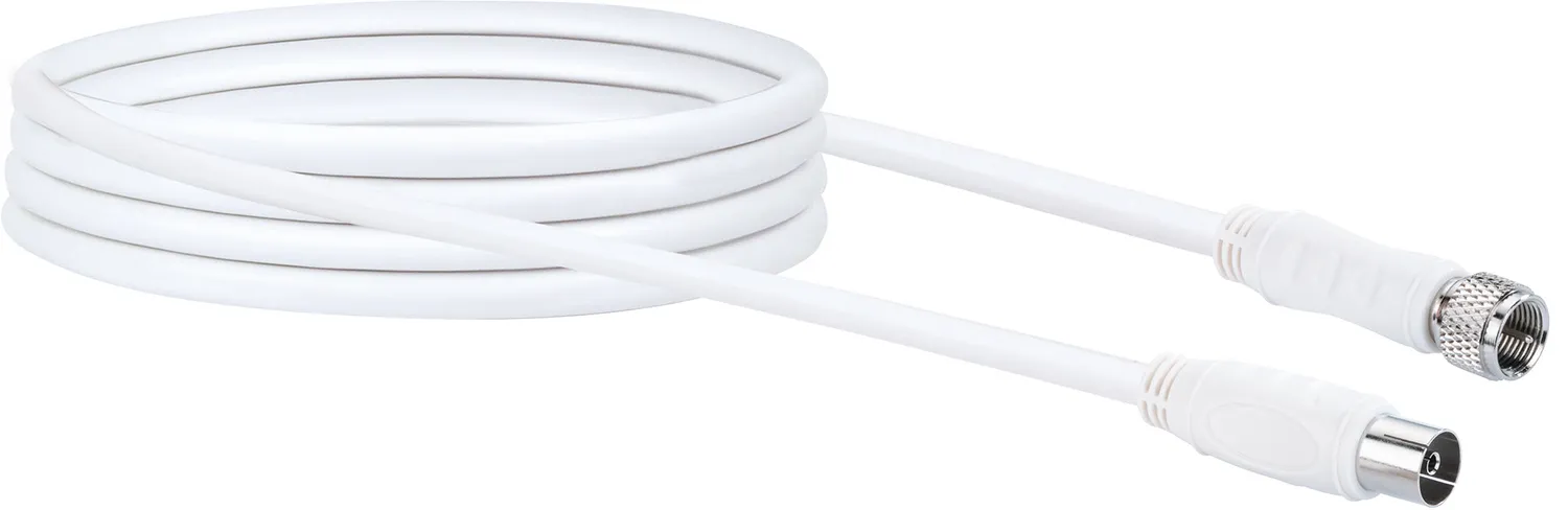 Schwaiger cavo antenna SAT F-IEC 1,5 m bianco 90 dB